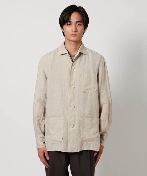 UNITED ARROWS シャツ LIBECO リネン シャツジャケット メンズ