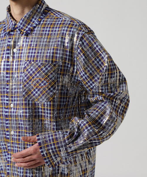 AFB シャツ AFB/エーエフビー/SPANGLE SHIRTS メンズ レディース