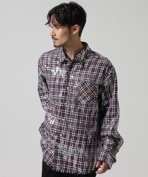 AFB シャツ AFB/エーエフビー/SPANGLE SHIRTS メンズ レディース