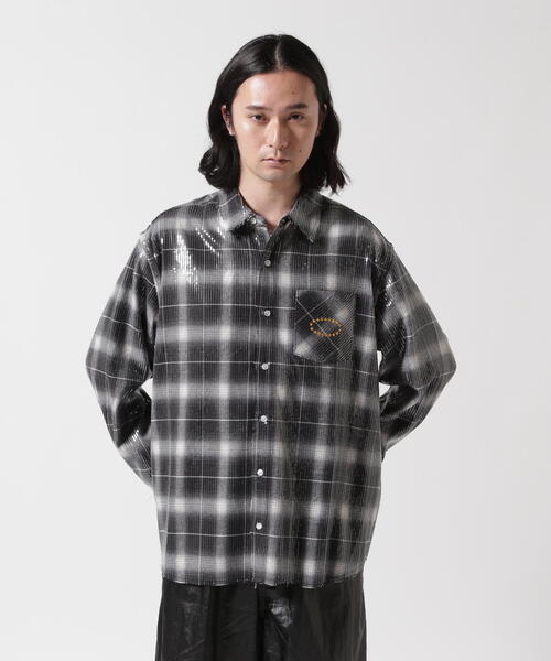 AFB シャツ AFB/エーエフビー/SPANGLE SHIRTS メンズ レディース