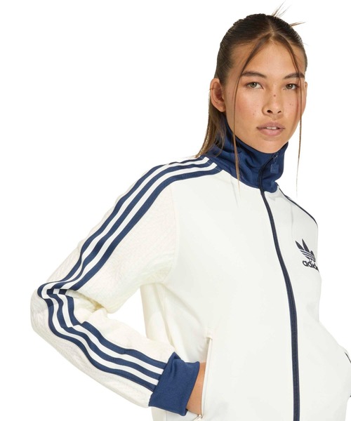 ・ADIDAS Originals｜W Cable Knit Sleeve Classic Track Top/ アディダス/ケーブル ニット スリーブ クラシック トラック トップ/オフホワイト # adidas（アディダス） adidas KNIT CLASSIC TT / アディダス ニット