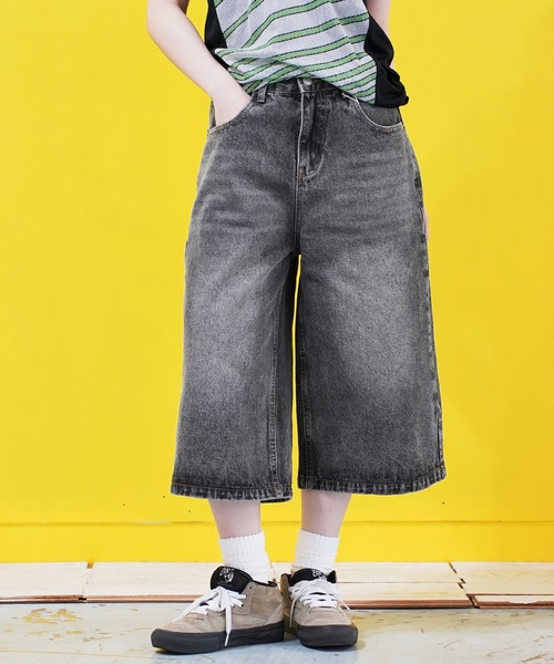 En serio TOKYO ジーンズ バギーデニムワイドショートパンツ メンズ En serio TOKYO ジーンズ バギーデニムワイドショートパンツ メンズ