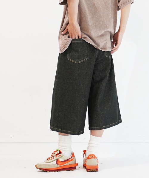En serio TOKYO ハーフパンツ ジーンズ バギーデニムワイドショート