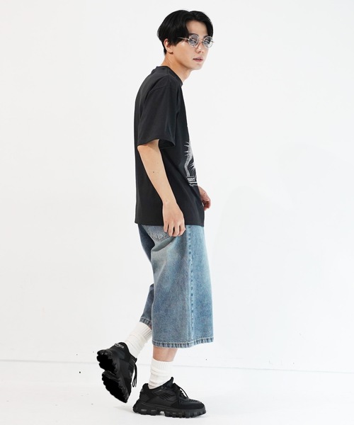 En serio TOKYO ハーフパンツ ジーンズ バギーデニムワイドショート