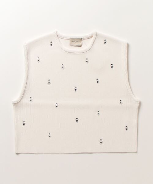 「UNITED ARROWS」 半袖ニット - ブラック レディース
