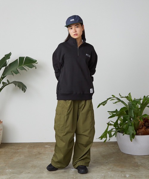 トレーナー スウェット POLeR/ポーラー HEAVY WEIGHT HALF ZIP ハーフジップ レディース POLeR トレーナー スウェット POLeR/ポーラー HEAVY WEIGHT HALF