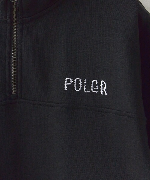 トレーナー スウェット POLeR/ポーラー HEAVY WEIGHT HALF ZIP ハーフジップ レディース POLeR トレーナー スウェット POLeR/ポーラー HEAVY WEIGHT HALF