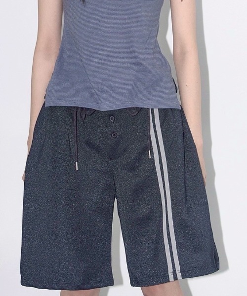 【FANCY CLUB】人気/送料関税込★BUTTON-UP BERMUDA SWEATPANTS FANCY CLUB スウェットパンツ ジャージ 「NASTY CLUB」BUTTON-UP