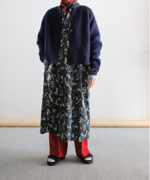 ■美品NOMBRE IMPAIRアルパカシャギーショートカーディガンオレンジ アルパカシャギー ショートカーデ | NOMBRE IMPAIR