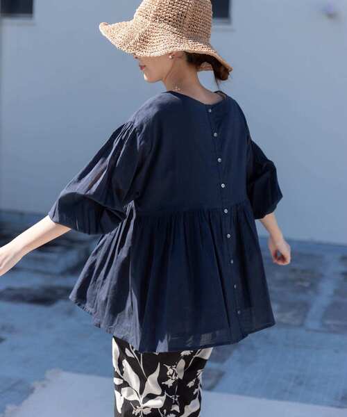 「URBAN RESEARCH DOORS」 7分袖ブラウス MEDIUM イエロー レディース URBAN RESEARCH DOORS 「URBAN DOORS」 7分袖ブラウス MEDIUM