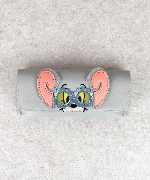 伊達メガネ メガネ 眼鏡 TOM and JERRY×Flapperアップリケメガネケース