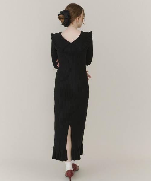 Olu.（オルドット） ワンピース フリルリブニットワンピース