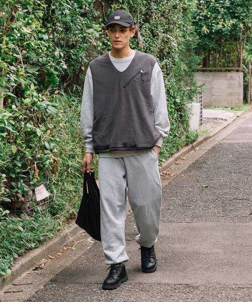 「Foxfire」 ノースリーブトップス MEDIUM チャコール メンズ