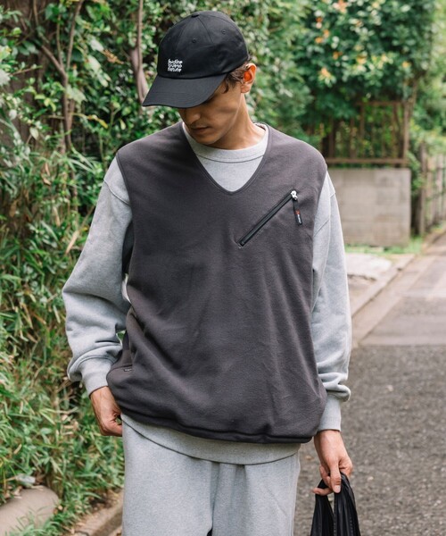 「Foxfire」 ノースリーブトップス MEDIUM チャコール メンズ
