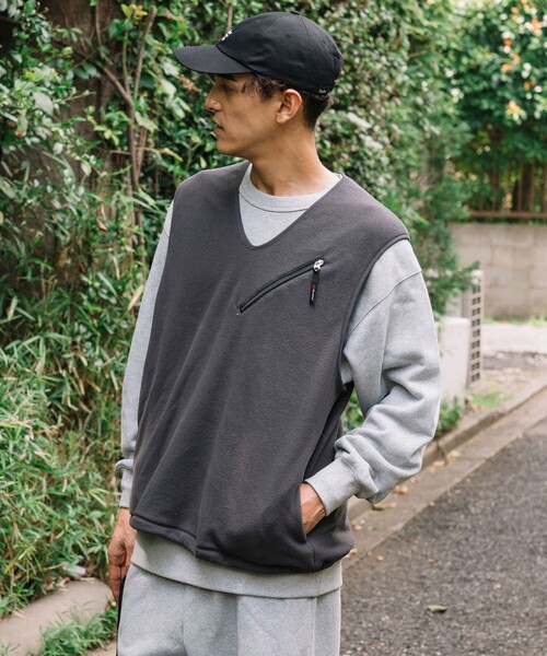 「Foxfire」 ノースリーブトップス MEDIUM チャコール メンズ