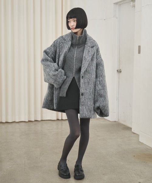 AIC. コート チェスターコート ミックスシャギーオーバーテーラード