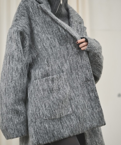 AIC. コート チェスターコート ミックスシャギーオーバーテーラード