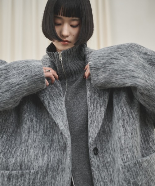 AIC. コート チェスターコート ミックスシャギーオーバーテーラード