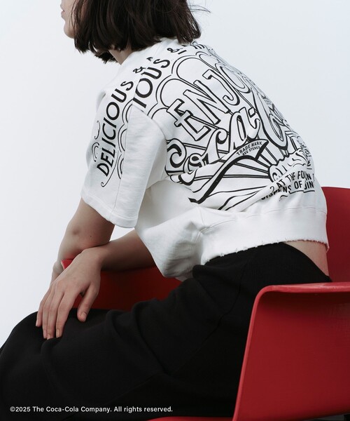 ADAM ET ROPE' トレーナー スウェット 「Coca-Cola」Garment dye