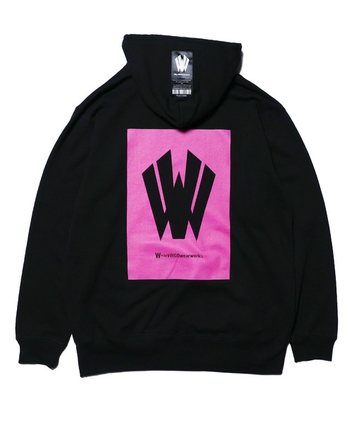 W] by VIRGOwearworks パーカー Warp logo pull over hoodie メンズ 