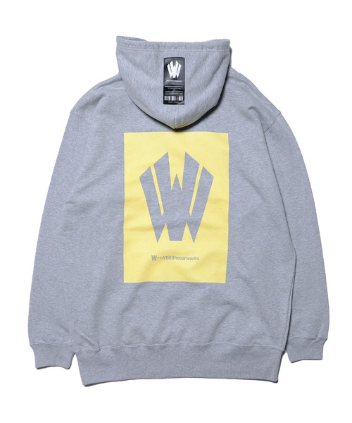 W] by VIRGOwearworks パーカー Warp logo pull over hoodie メンズ