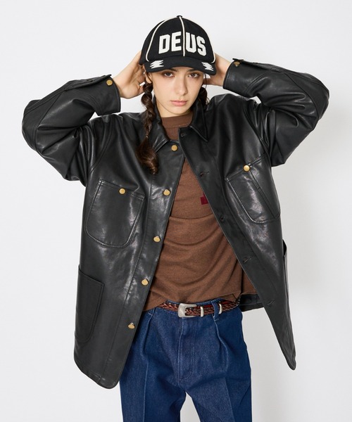 Lee 44J 復刻 カバーオール 38 リー ワーク ジャケット Lee カバーオール 「LEE/リー」LOCO JACKET レザー ジャケット