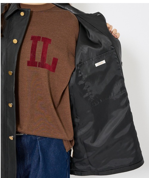 カバーオール 「LEE/リー」LOCO JACKET レザー カバーオール ジャケット / ユニセックス ワークジャケット メンズ レディースの画像