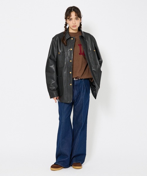 Lee 44J 復刻 カバーオール 38 リー ワーク ジャケット Lee カバーオール 「LEE/リー」LOCO JACKET レザー ジャケット