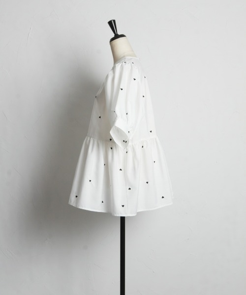 「&. NOSTALGIA」 半袖ブラウス M ネイビー レディース_画像4