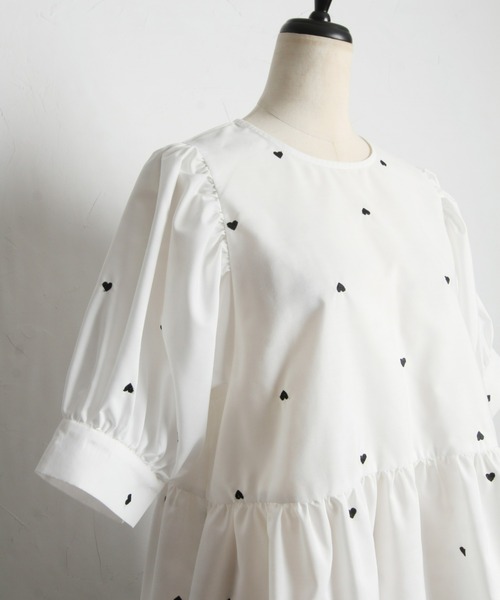 「&. NOSTALGIA」 半袖ブラウス M ネイビー レディース_画像8