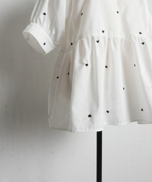 「&. NOSTALGIA」 半袖ブラウス M ネイビー レディース_画像9