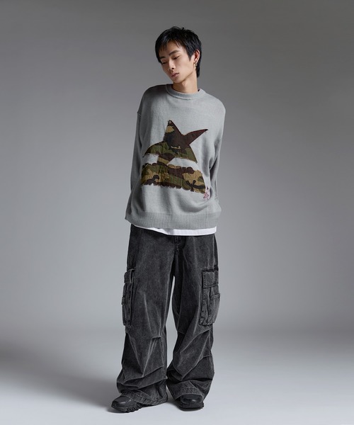セーター ニット Buyer's Select/Y2Kスターパッチニット「UNISEX