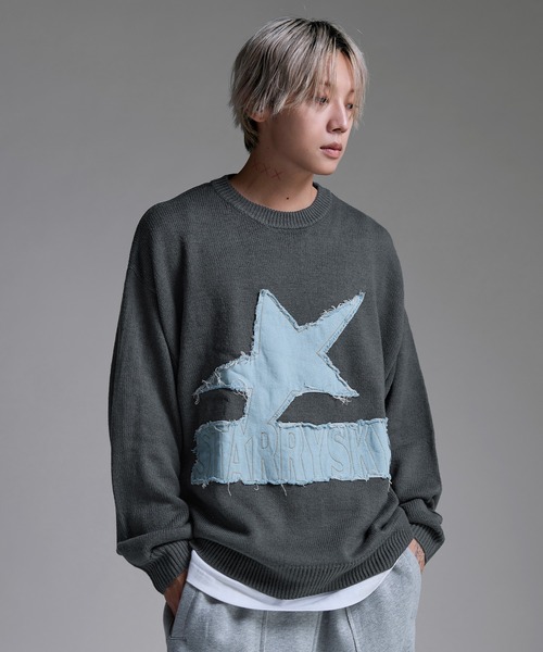 セーター ニット Buyer's Select/Y2Kスターパッチニット「UNISEX