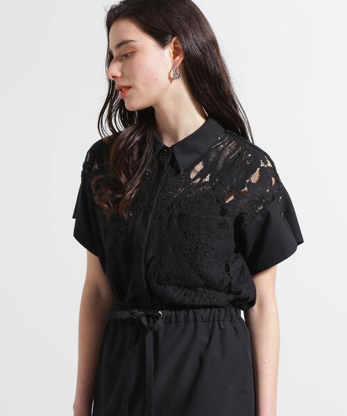 「PINKY&DIANNE」 半袖シャツ 38 ホワイト レディース_画像3