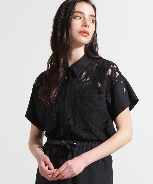 「PINKY&DIANNE」 半袖シャツ 38 ホワイト レディース_画像4