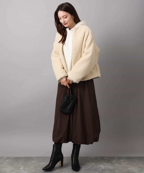 mm20a ボアブルゾン Maison MIHARA YASUHIRO Amateur Sewn Wide Back Boa Blouson （Black