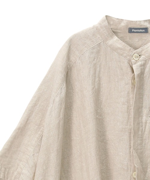 「Plantation」 7分袖ブラウス M size ネイビー レディース_画像5