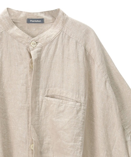 「Plantation」 7分袖ブラウス M size ネイビー レディース_画像6