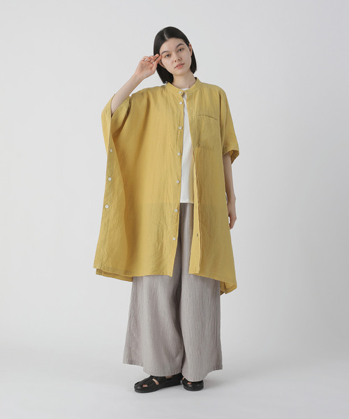 「Plantation」 7分袖ブラウス M size ネイビー レディース_画像8