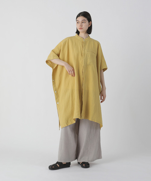 「Plantation」 7分袖ブラウス M size ネイビー レディース_画像9