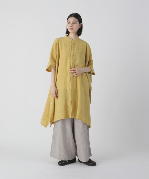 「Plantation」 7分袖ブラウス M size ネイビー レディース_画像10