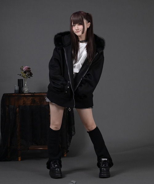 Pal elfy パーカー ファー付きロゴパーカー レディース : ZOZOTOWN