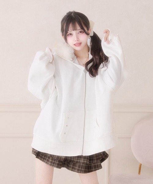 Pal elfy パーカー ファー付きロゴパーカー レディース : ZOZOTOWN