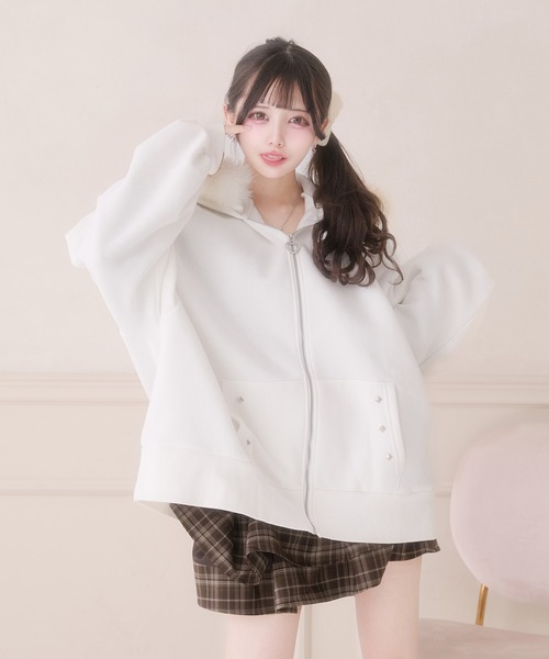 Pal elfy パーカー ファー付きロゴパーカー レディース : ZOZOTOWN