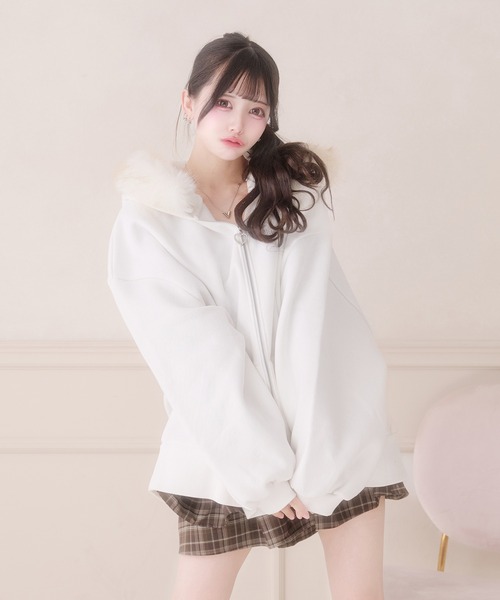 Pal elfy パーカー ファー付きロゴパーカー レディース : ZOZOTOWN