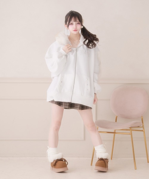 Pal elfy パーカー ファー付きロゴパーカー レディース : ZOZOTOWN