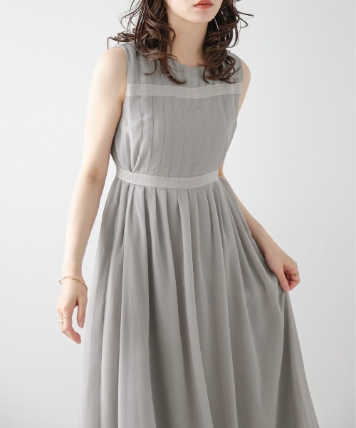 「SUGAR BISKET」 「La-gemme」ノースリーブワンピース フリー グレー レディース_画像9