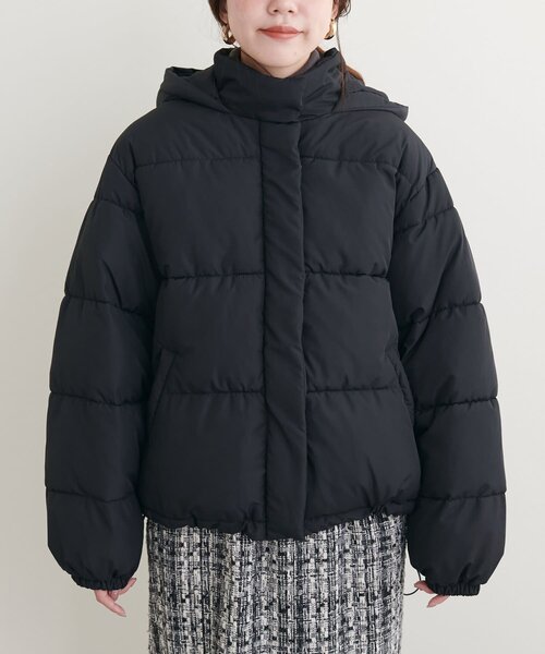 natural couture ダウンコート ダウンジャケット フード中綿ジャケット 