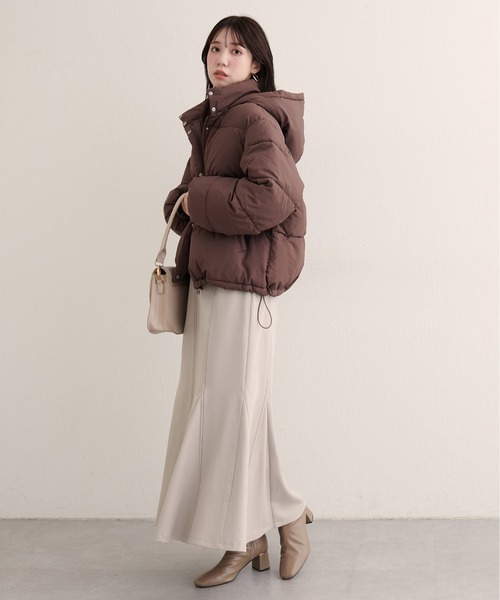 natural couture ダウンコート ダウンジャケット フード中綿ジャケット