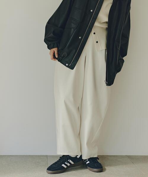 ステンカラーフェイクレザーブルゾン0 ブラックオンライン完売 standard fake leather blouson / black（スタンダード フェイク